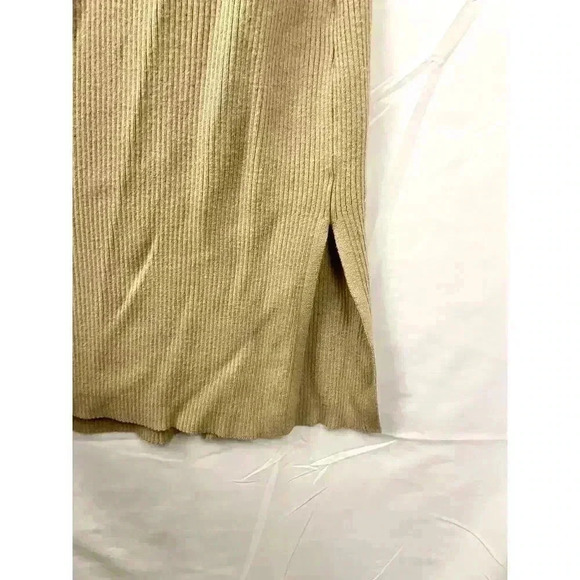 Light Brown Long Sleeve Ribbed Sweater Dress MEDIUM Pullover Prologue - Picture 5 of 9